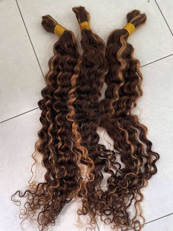 Highlighht Human Braiding Hair Curly Bulk For Women