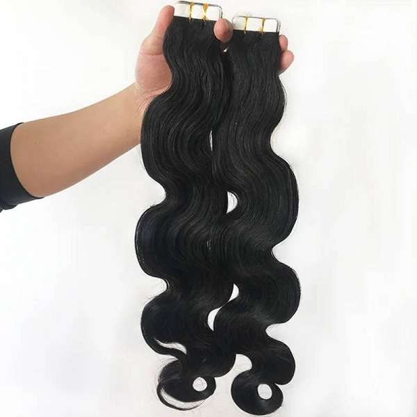 Body Wave Tape in Human Hair Extensions Skin Weft