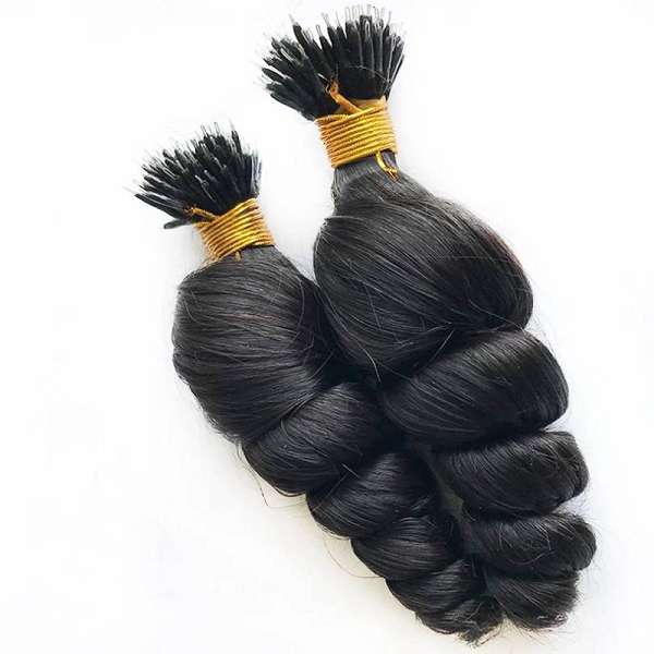 Loose Wave  Nano Ring Links Human Hair Extensions